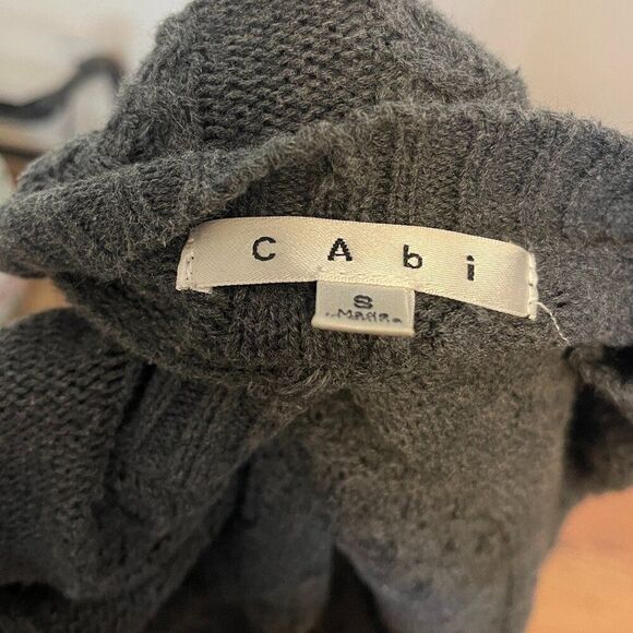 Cabi Gray Knit Pullover Sweater Cable Knit Oversized - Picture 3 of 6